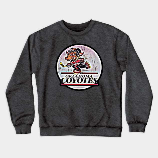 Oklahoma Coyotes Roller Hockey Crewneck Sweatshirt by Kitta’s Shop